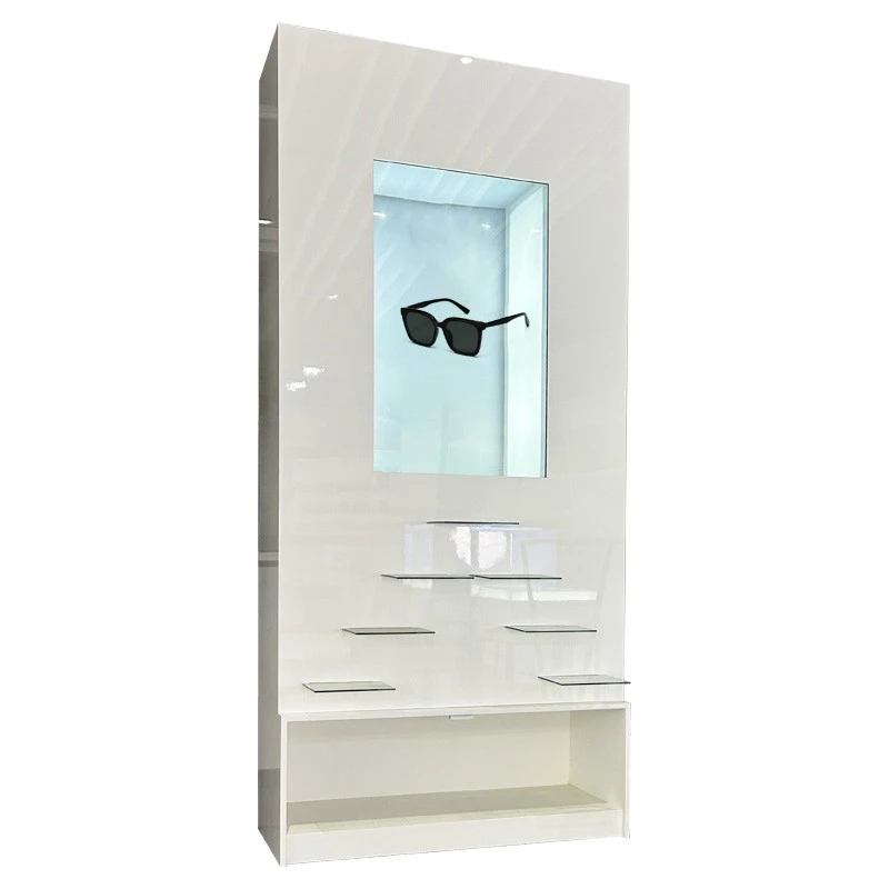 Vetrina LCD trasparente da 42×23" co vetrina in legno